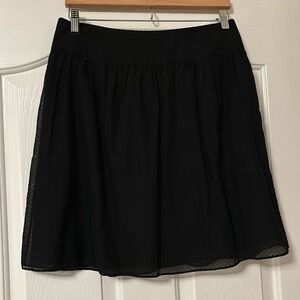 Lovely silk Swiss dot black skirt US size 6
